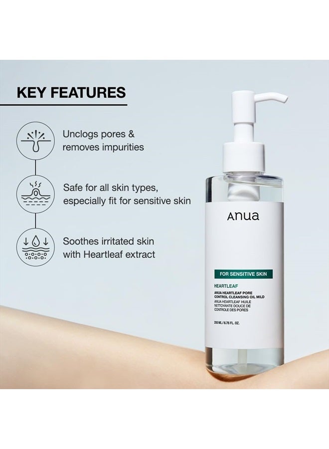 Anua Gentle Double Cleanser Duo for Facial Cleansing : Heartleaf Pore Control Cleansing Oil Mild & Hydrating Gentle Foaming Cleanser for Double Cleansing, Daily Facial Cleanser, Korean Skincare 350ml  - Image 3