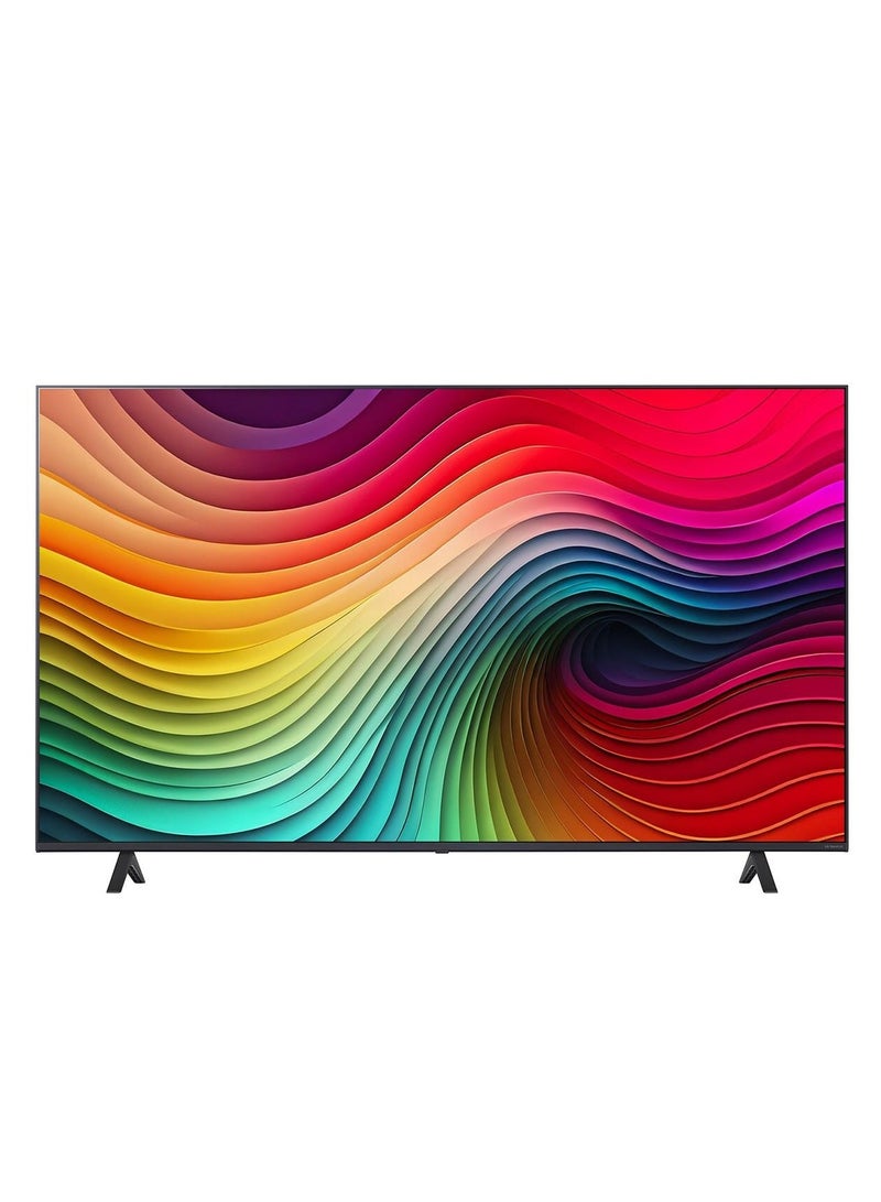 إل جي - تلفزيون Nano Cell NANO80T 4K الذكي مقاس 65 بوصة مع جهاز تحكم عن بعد AI Magic HDR10 webOS24 - معالج α5 AI من الجيل السابع - Image 1