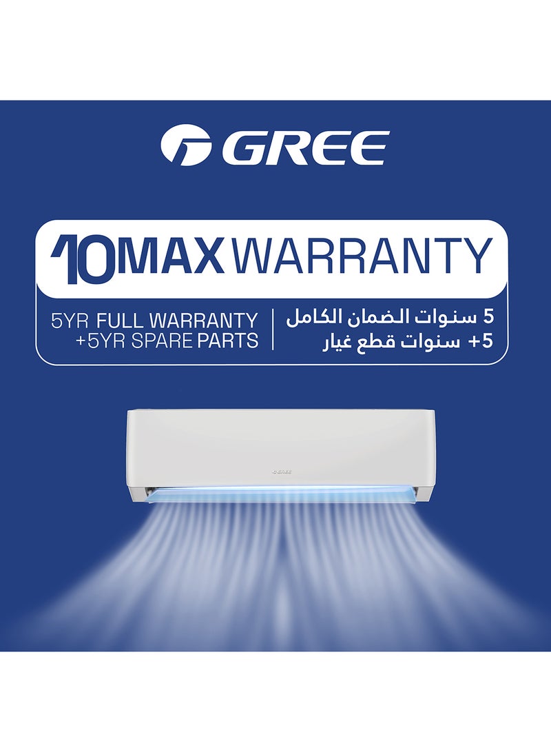 GREE - Split Air Conditioner 1.0 Ton - Wifi Enabled - Inverter Compressor, R410A - 10 Years Full Parts Warranty iSAVE PLUS-12C3 White - Image 1