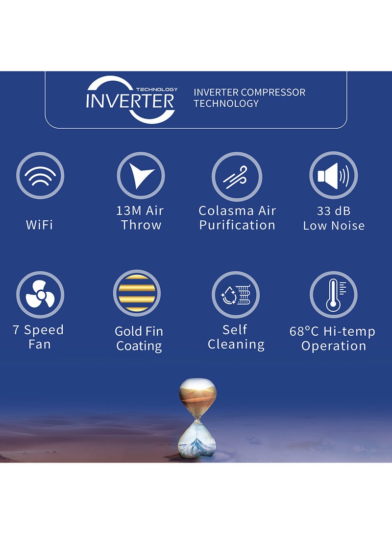 GREE - Split Air Conditioner 1.0 Ton - Wifi Enabled - Inverter Compressor, R410A - 10 Years Full Parts Warranty iSAVE PLUS-12C3 White - Image 1