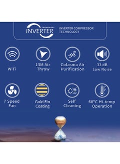 GREE Split Air Conditioner 1.0 Ton - Wifi Enabled - Inverter Compressor, R32 - 10 Years Full Parts Warranty iAiry32-12C3 White  - Image 5