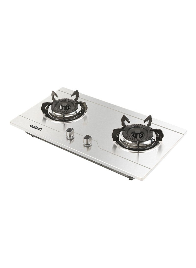 Sanford Stainless Steel Gas Stove 2 Burner, Heavy Cast Iron Burners, Low Gas Consumption SF5402GC Silver  - Image 2