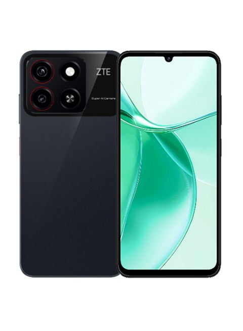 هاتف ZTE Blade A35 ثنائي الشريحة باللون الأسود النجمي وذاكرة وصول عشوائي سعة 4 جيجابايت وذاكرة داخلية سعة 64 جيجابايت وشبكة الجيل الرابع - إصدار الشرق الأوسط