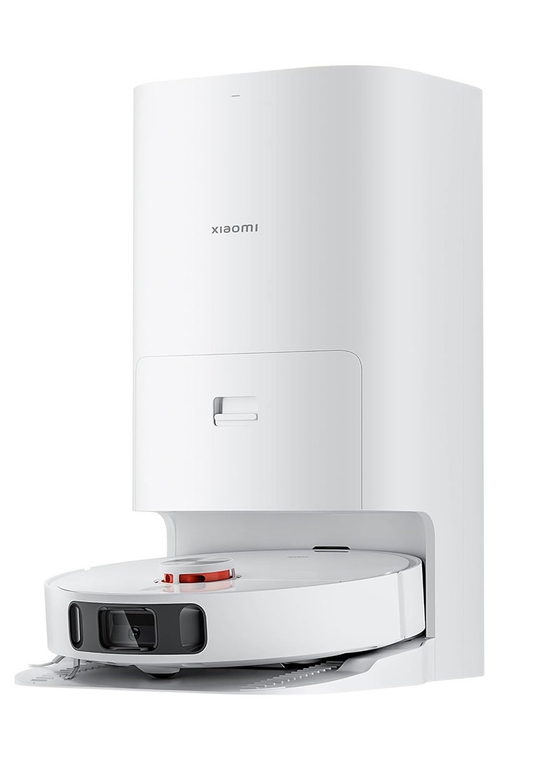 Xiaomi - Robot Vacuum With Smart All-in-One Cleaning Station Recognize Advanced Barriers AI 3D Powerful Suction 4000 Pascal High Speed Rotation 3 Water Volume Settings 2500 W X10 + White - Image 1