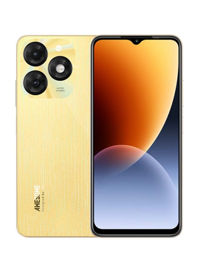 إيتيل - A50 ثنائي الشريحة باللون الذهبي 3+5 جيجابايت رام 64 جيجابايت 4G - إصدار الشرق الأوسط - Image 1