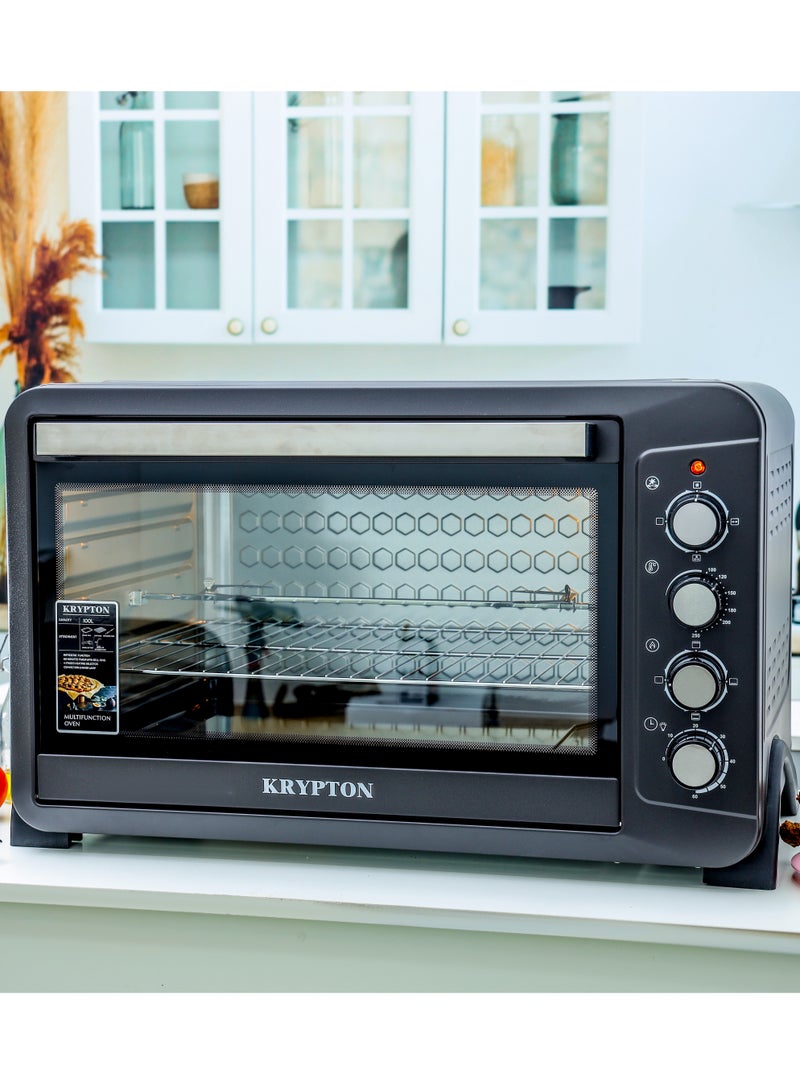 KRYPTON Electric Oven 100 Liter with Rotisserie & Convection 100 L 2800 W KNO6356 Black - Image 1