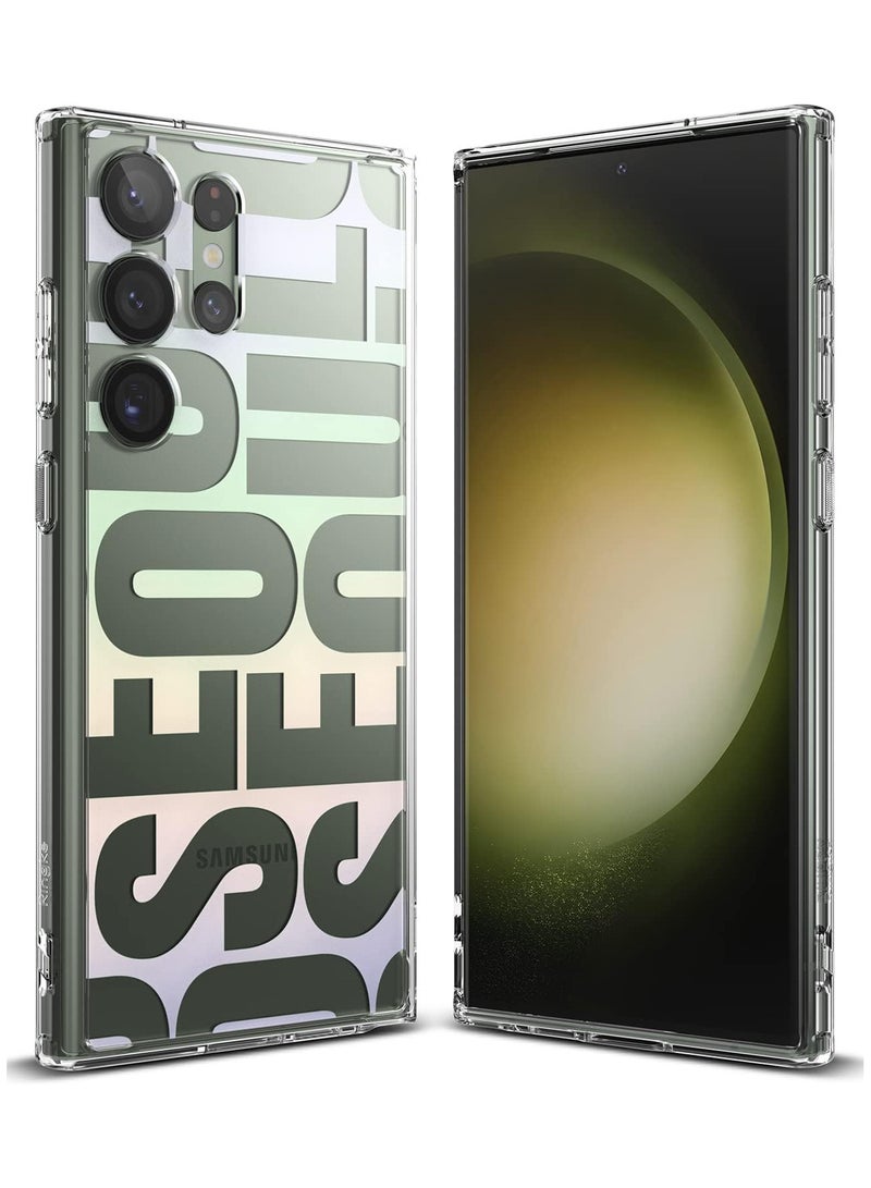 Ringke Fusion Design Compatible With Samsung Galaxy S23 Ultra 5G Case Clear Hard Back Shockproof Tpu Bumper Phone Cover For Women And Men - SEOUL - Image 1