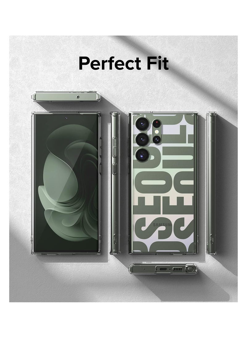 Ringke Fusion Design Compatible With Samsung Galaxy S23 Ultra 5G Case Clear Hard Back Shockproof Tpu Bumper Phone Cover For Women And Men - SEOUL - Image 3
