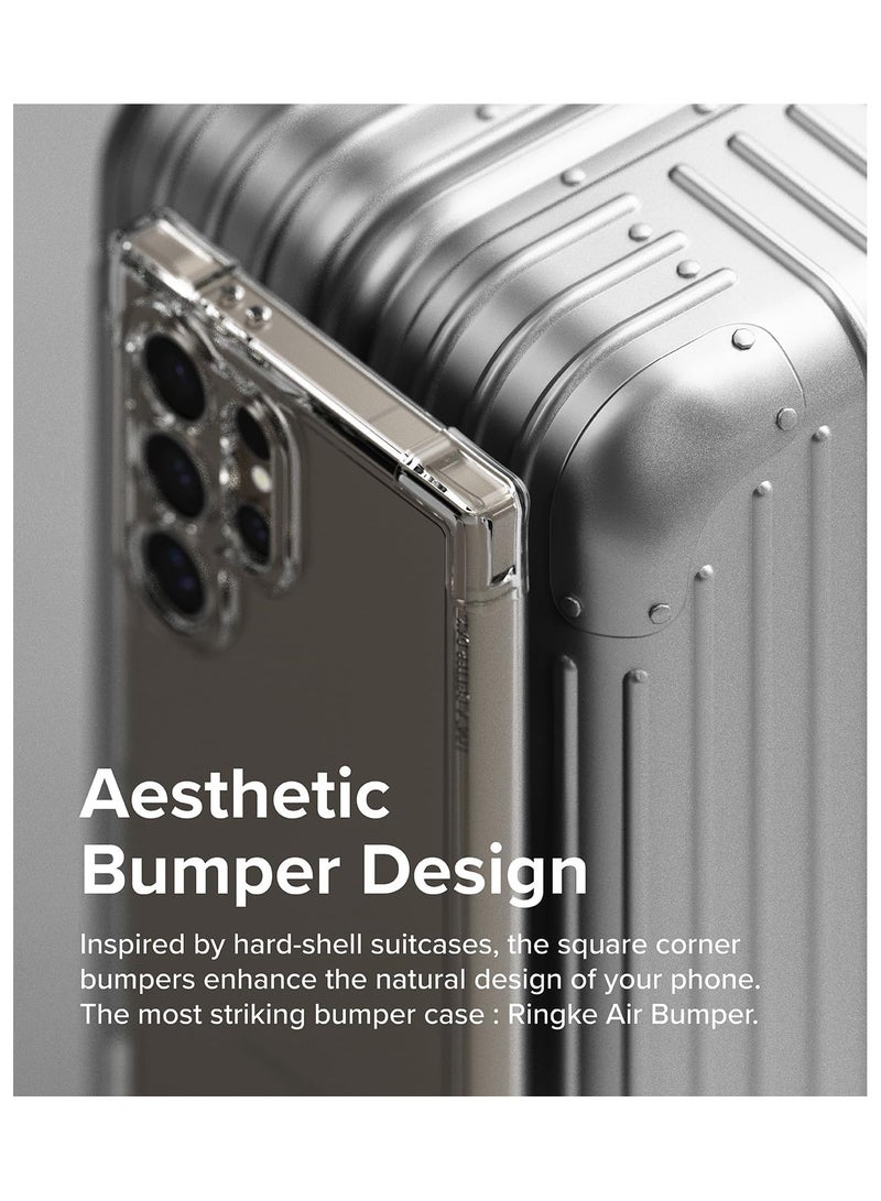 Air Bumper [Cushioning On All Four Corners] Compatible With Samsung Galaxy S24 Ultra Case, Cover For Women, Men, Transparent Reinforced Bumper Case - Clear