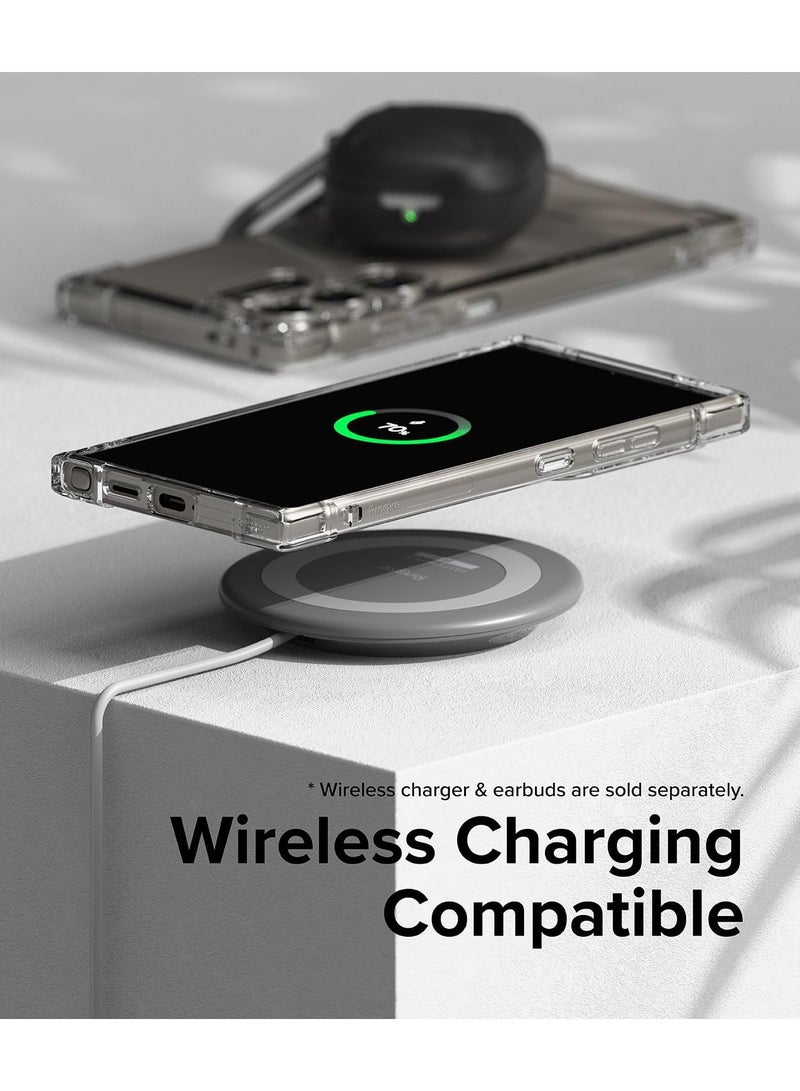 Air Bumper [Cushioning On All Four Corners] Compatible With Samsung Galaxy S24 Ultra Case, Cover For Women, Men, Transparent Reinforced Bumper Case - Clear