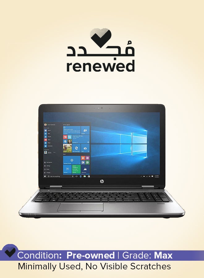 HP Renewed - ProBook 650 G3 With 15.6-Inch Display,Core i7/Quad Core/7th Gen/8GB RAM/512GB SSD/Windows 10 English/Arabic Silver  - Image 1