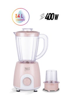 Impex 2 in 1 Blender Mixer Grinder |2 Speed with Pulse Control |4 Piece Stainless Steel Blade |1.4L PS Jar with Grinder |Motor Overheat Protector |Copper Brush Base 1.4 L 400 W BL 3501 Pink  - Image 1