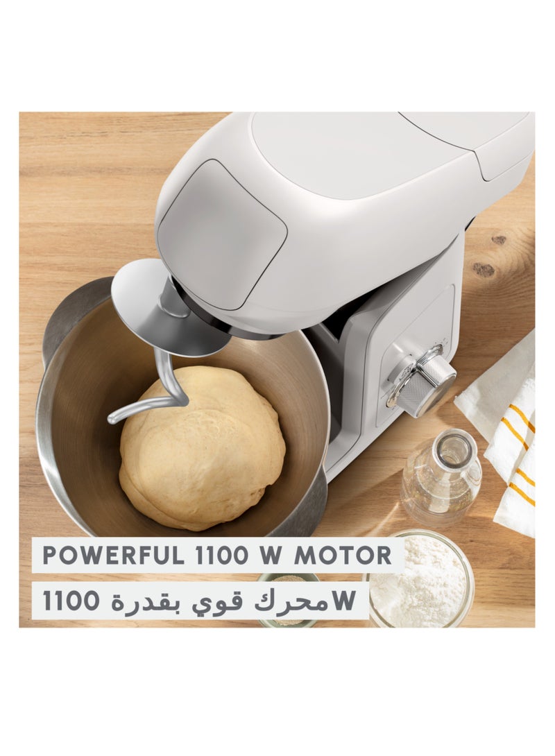 Moulinex Kitchen Machine | Bake Partner 4.6 L Stand Mixer | 1100 W | BakeGood Accessory Kit | Planetary Movement | Durable Performance | 2 Years Warranty | 1100 W QA521B27 White  - Image 3