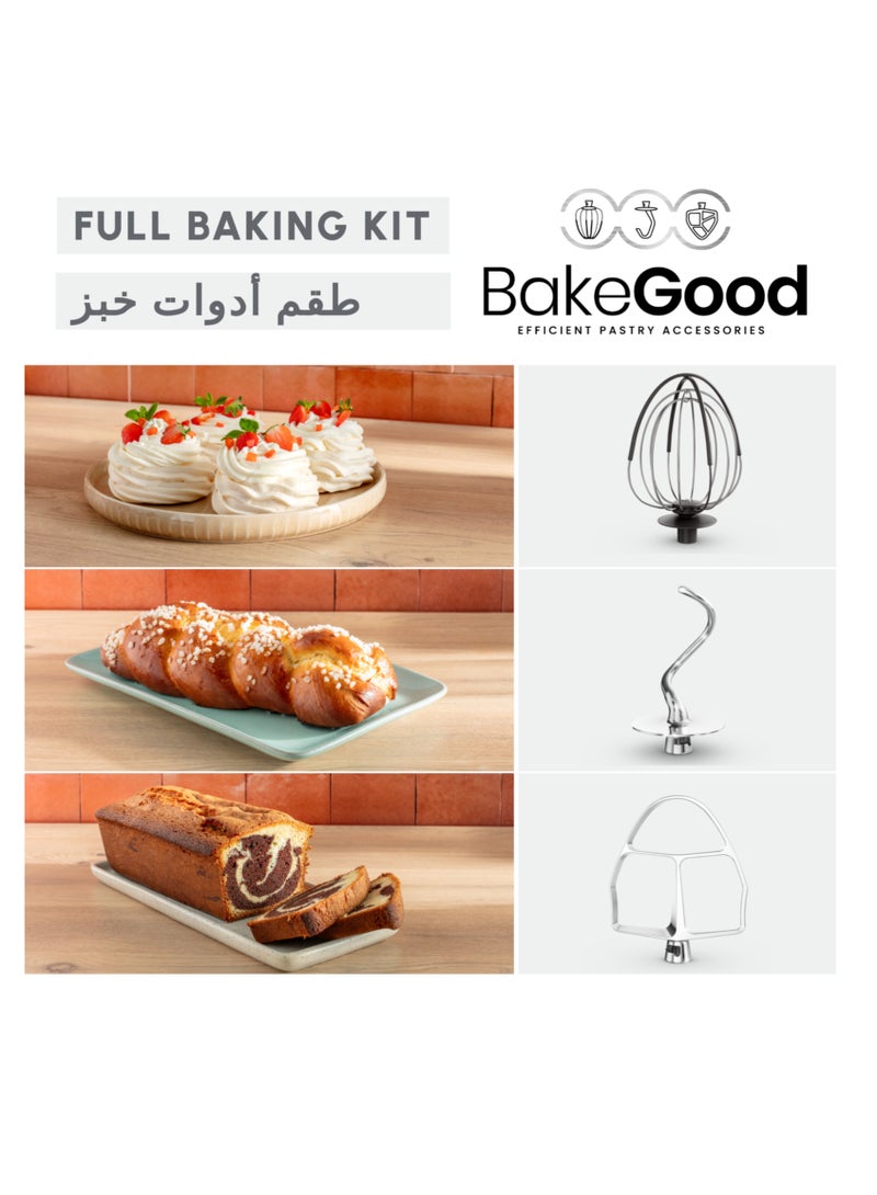 Moulinex Bake Partner, S.S Bowl, Blender- Mini Chopper- Shredder- Meat Mincer, 8 Speed + Pulse 1100 W QA525827 Black  - Image 4