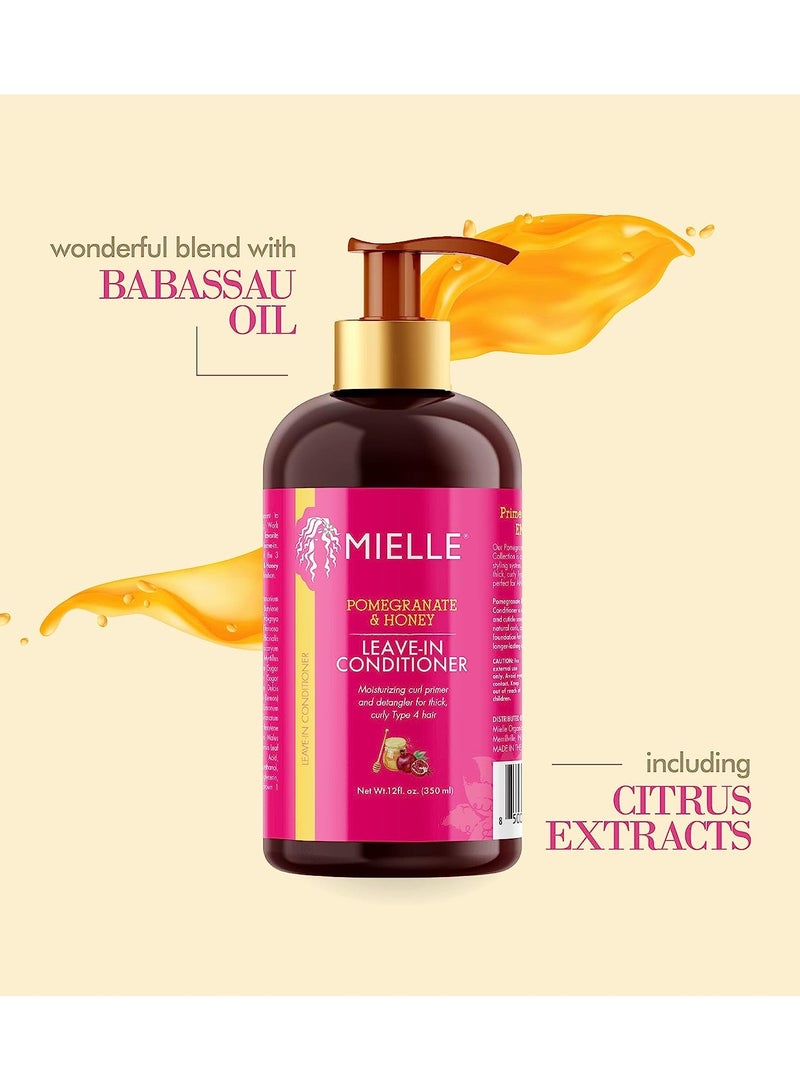 MIELLE Pomegranate And Honey Leave-In Conditioner For Type 4 Hair, 350ml 354.37 gml  - Image 3