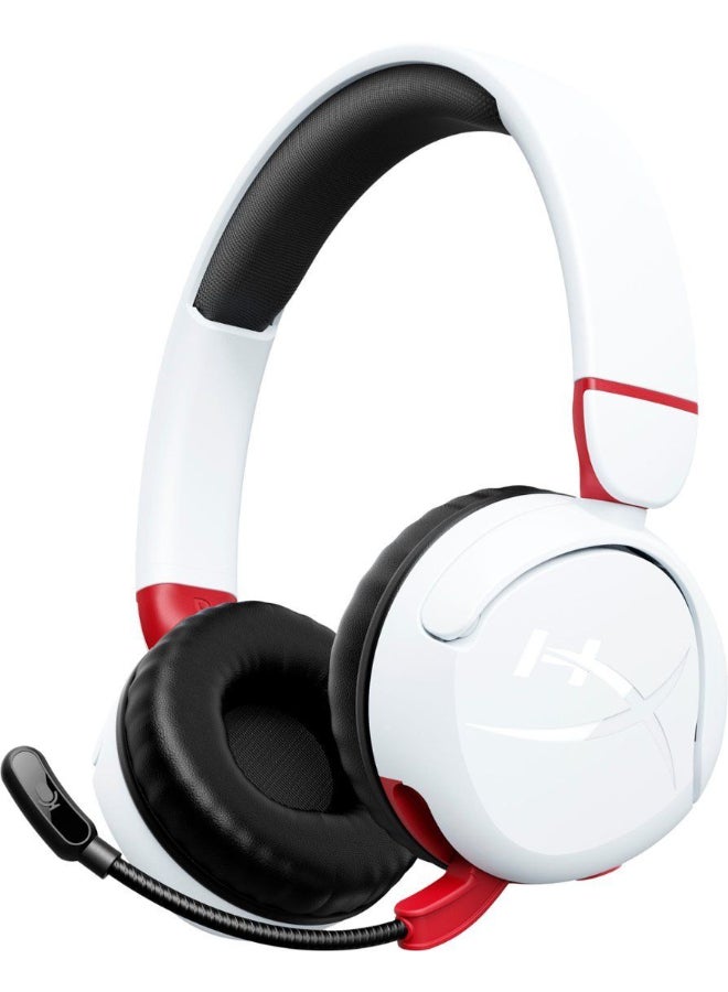 HYPERX - Cloud Mini - Wireless Gaming Headset, Volume level below 85dB, Immersive audio, Durable tuck-away boom mic, Lightweight comfort, Works With PC, Nintendo Switch, PlayStation, Steam Deck, Xbox, mobile, Chromebook, White | 7G8F2AA - Image 1