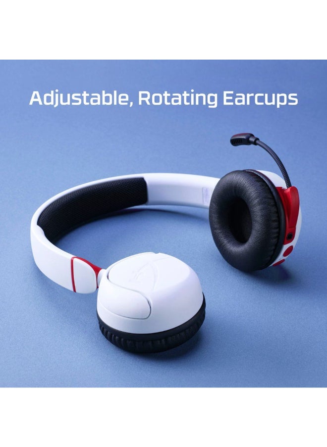 HYPERX - Cloud Mini - Wireless Gaming Headset, Volume level below 85dB, Immersive audio, Durable tuck-away boom mic, Lightweight comfort, Works With PC, Nintendo Switch, PlayStation, Steam Deck, Xbox, mobile, Chromebook, White | 7G8F2AA - Image 1