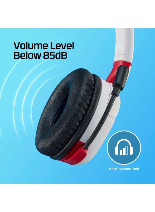 HYPERX - Cloud Mini - Wireless Gaming Headset, Volume level below 85dB, Immersive audio, Durable tuck-away boom mic, Lightweight comfort, Works With PC, Nintendo Switch, PlayStation, Steam Deck, Xbox, mobile, Chromebook, White | 7G8F2AA - Image 1