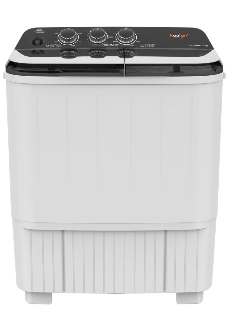 KOOLEN Twin Tub Washing Machine 12kg 809101004 White - Image 1