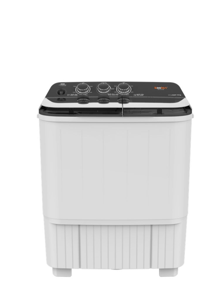 KOOLEN Twin Tub Washing Machine 12kg 809101004 White - Image 3