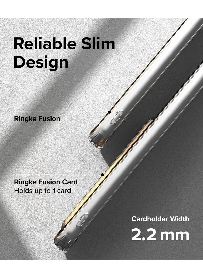 Ringke - Fusion Card [Transparent Wallet] Compatible With Samsung Galaxy A34 Case 5G, Hard Back With Built-In Cardholder Phone Card Holder Cover Designed For Galaxy A34 Wallet Case - Clear - Image 1