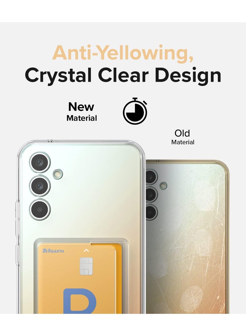 Ringke - Fusion Card [Transparent Wallet] Compatible With Samsung Galaxy A34 Case 5G, Hard Back With Built-In Cardholder Phone Card Holder Cover Designed For Galaxy A34 Wallet Case - Clear - Image 1