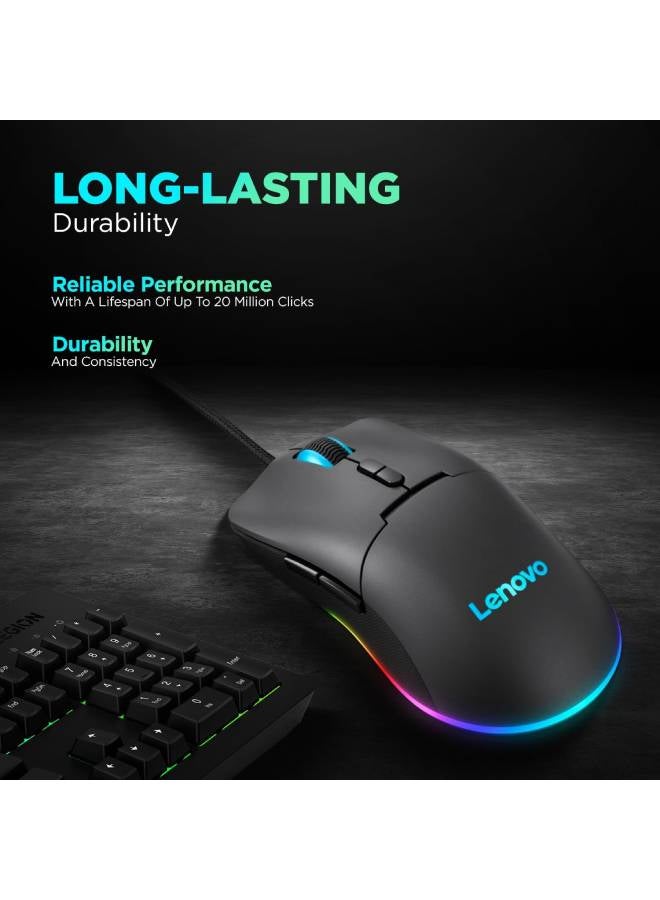 Lenovo Legion M210 RGB Wired Gaming Mouse Black - Image 4