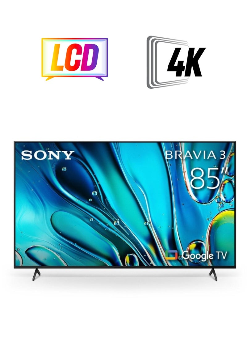 Sony 85 Inch 4K Smart TV HDR 50Hz K-85S30 Black  - Image 1