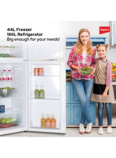 Impex Double Door Refrigerator 230 Liter, Fast Cooling Fridge, Freezer, Energy Efficient And Silent Operation 90 W IRF 220 White  - Image 3