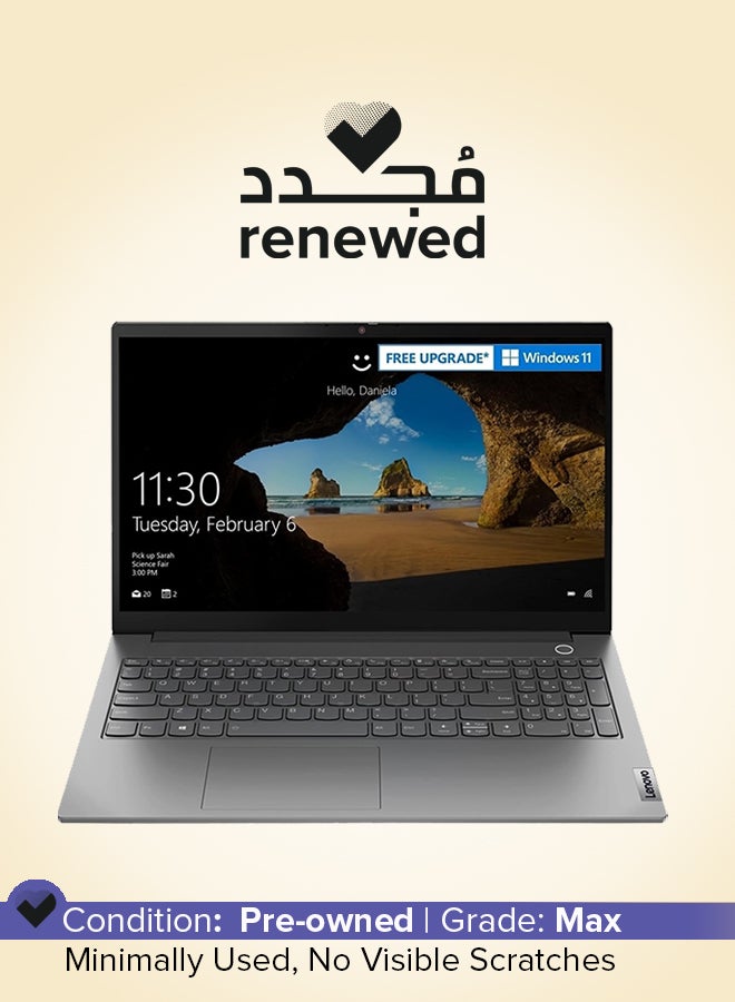 Lenovo - Renewed - Thinkbook 15 With 15-Inch Display,Core i3-1115G4/Hexa Core/4GB RAM/256GB SSD/Windows 11 English Grey - Image 1