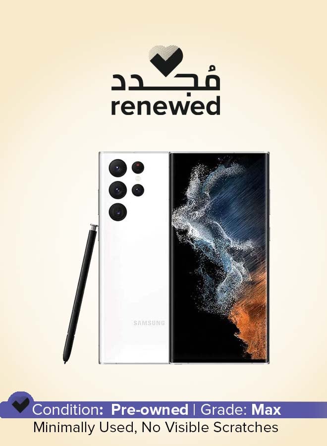 Samsung Renewed - Galaxy S22 Ultra Single Sim + eSim Phantom White 12GB RAM 512GB 5G - Image 1