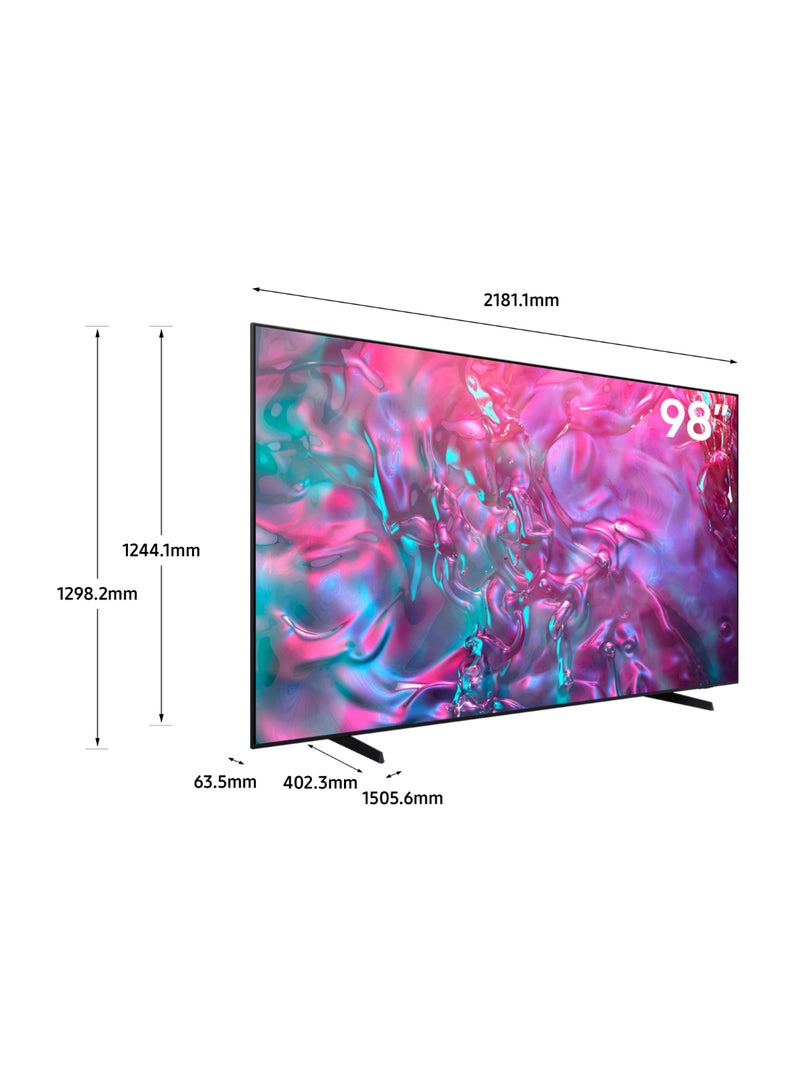 Samsung 98-Inch 4K Display Smart TV | Supersize Picture Enhancer | Motion Xcelerator | 100HZ | Built in receiver | Tizen OS | Q-Symphony | Model Year 2024 | 1 Year Warranty - UA98DU9000UXSA Graphite Black - Image 2