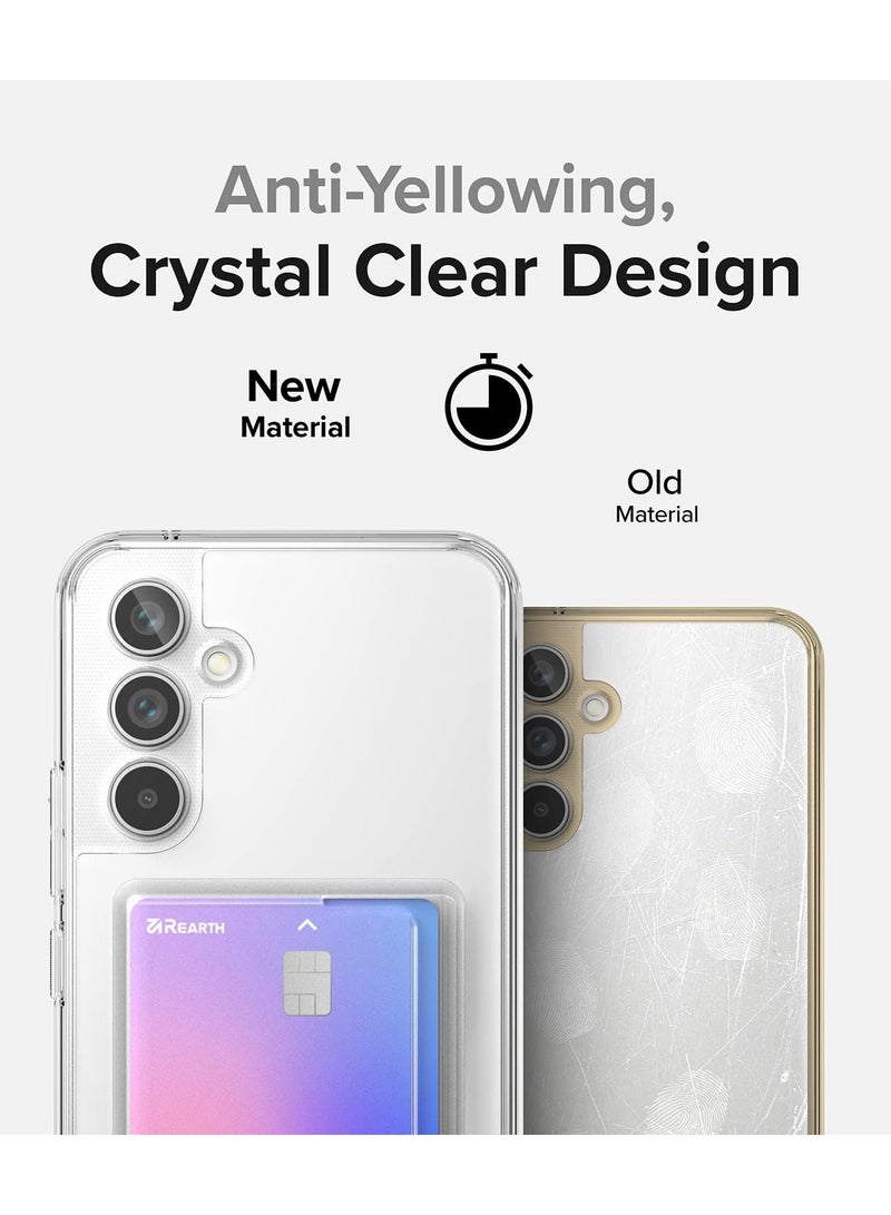 Ringke - Fusion Card [Transparent Wallet] Compatible With Samsung Galaxy A54 Case 5G, Hard Back With Built-In Cardholder Phone Card Holder Cover Designed For Galaxy A54 Wallet Case - Clear - Image 1