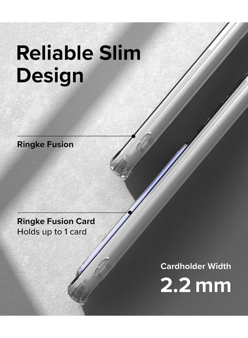Ringke - Fusion Card [Transparent Wallet] Compatible With Samsung Galaxy A54 Case 5G, Hard Back With Built-In Cardholder Phone Card Holder Cover Designed For Galaxy A54 Wallet Case - Clear - Image 1