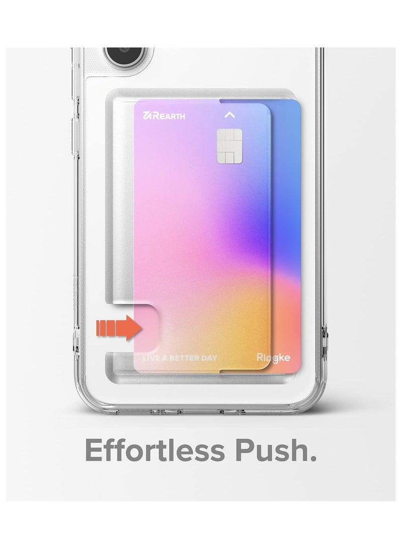 Ringke - Fusion Card [Transparent Wallet] Compatible With Samsung Galaxy A54 Case 5G, Hard Back With Built-In Cardholder Phone Card Holder Cover Designed For Galaxy A54 Wallet Case - Clear - Image 1