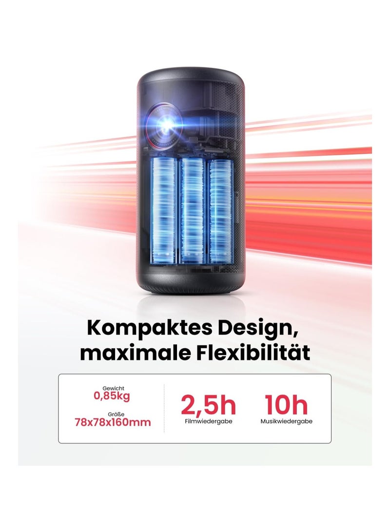 نيبولا جهاز عرض صغير Capsule3، جهاز عرض ذكي، بدقة 1080 بكسل، واي فاي، 200 لومن ANSI، جهاز عرض محمول، مزود بـ GTV، Netflix مثبت مسبقًا، Dolby Digital، صورة 120 بوصة، بطارية مدمجة، 2.5 ساعة - Image 4