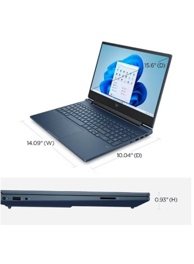 HP - Victus 2024 15 Gaming (Upgraded Version) Laptop 15.6-Inch FHD Display, Core i5-13420H Processor/64GB RAM/2TB SSD/6GB NVIDIA GeForce RTX 3050/Windows 11 With FREEÂ Accessories English Blue - Image 1