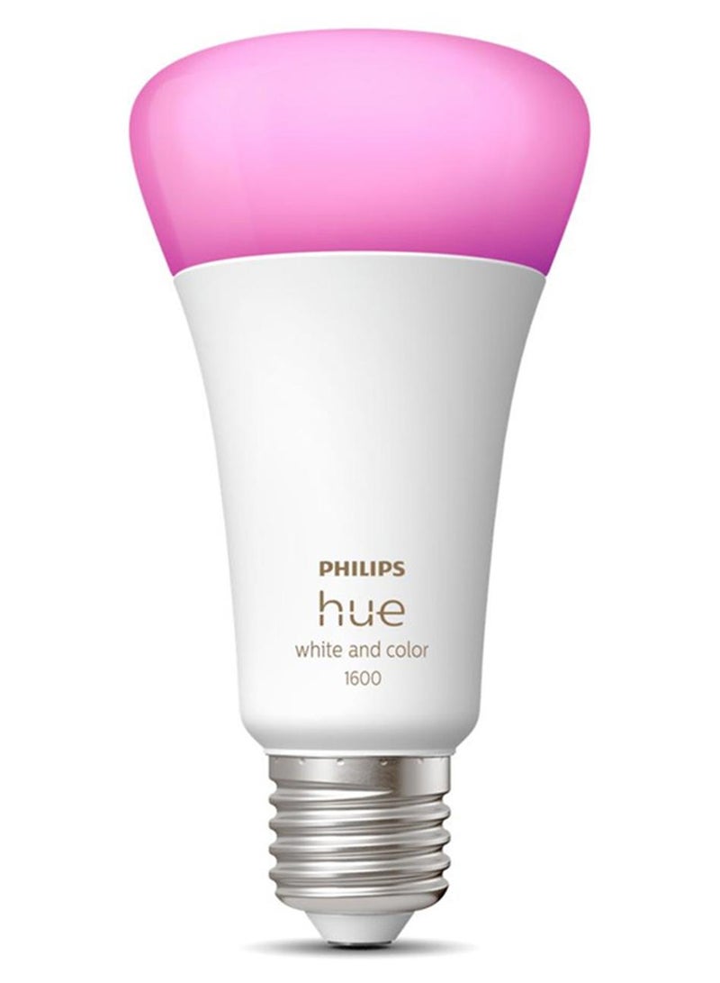 فيليبس لمبة ذكية من فيليبس هيو للأضواء البيضاء والملونة 100 واط - 1600 لومن [E27 لولبي إيديسون] مع بلوتوث. للإضاءة الداخلية للمنزل، غرفة المعيشة، غرفة النوم. تعمل مع التحكم الصوتي، أليكسا بألوان متعددة - Image 1