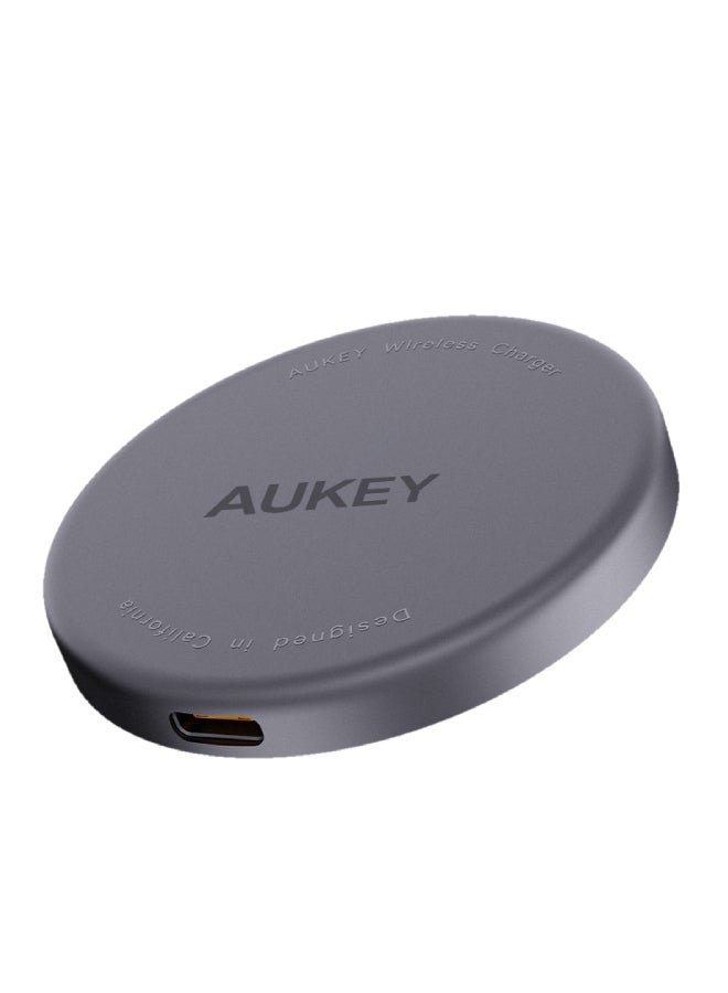 Aukey MagFusion Aura Qi2 Magnetic Fast Wireless Charger Black - Image 1