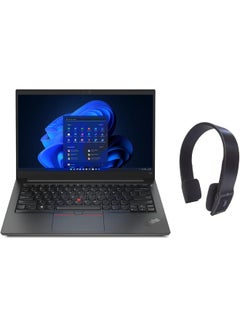 ThinkPad E14 Gen 4 (Upgraded Version) Laptop With 14-Inch Display, Core i5-1235u Processor/16GB RAM/512GB SSD/Intel Iris XE Graphics/Windows 11 Pro With Free Wireless Bluetooth Headset English/Arabic Black