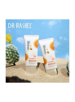 DR. RASHEL Vitamin C Sunscreen for Skin Brightening And Anti-Aging SPF50 50grams  - Image 3