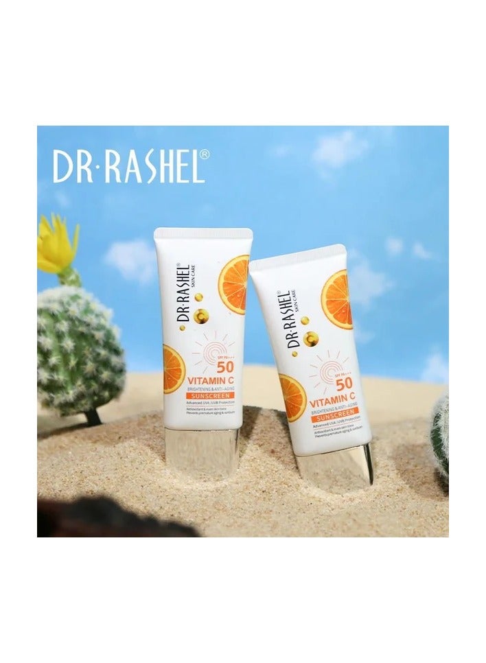 دكتور راشيل واقي شمسي بفيتامين سي لتفتيح البشرة ومحاربة الشيخوخة SPF50 - Image 3
