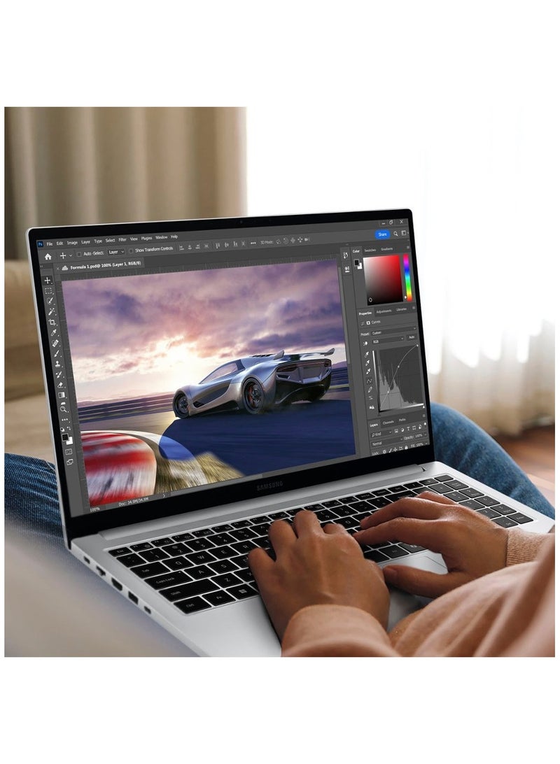 Samsung - Galaxy Book 4 15.6 Inch FHD Display, Intel Core 7 Processor/16GB RAM/512GB SSD/Intel Iris XE Graphics/Windows 11 Home English Silver - Image 1