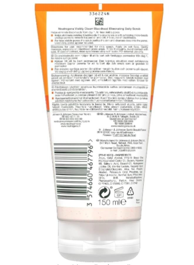 Neutrogena Visibly Clear Blackhead Clearing Daily Scrub 150ml  - Image 2