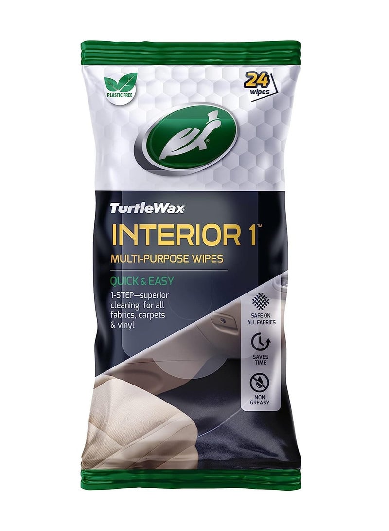 Turtle wax Interior 1 Multi-Purpose Wipes for Car Interior 
