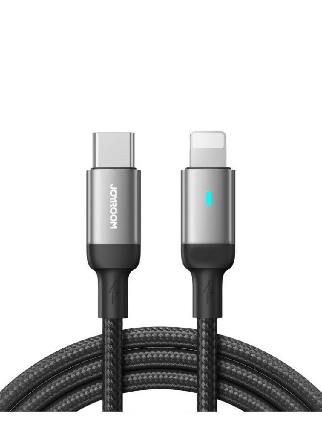 Cable Series S-A10 Type C to  Lightning - 30W - 1.2M - Black