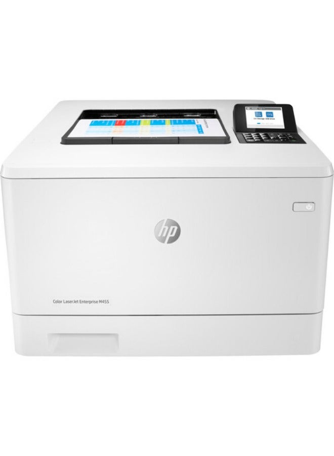 HP Color LaserJet ENT M455dn Laser Printer, Auto Duplex Printing, Up to 28ppm Print Speed, Wi-Fi Direct Printing, 2.7" Color Display, 250 Sheet Input Tray, USB 2.0 / Gigabit Ethernet, 3PZ95A White - Image 1