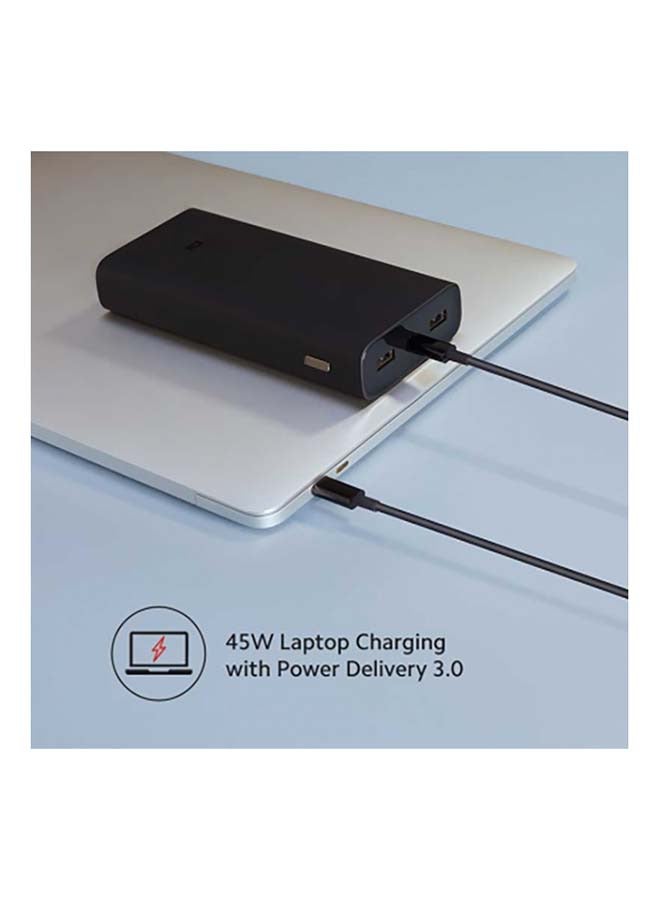 Xiaomi High-Speed Charging Technology 50W Powerbank External Battery Pack USB-C , USB-A Ports Black - Image 2