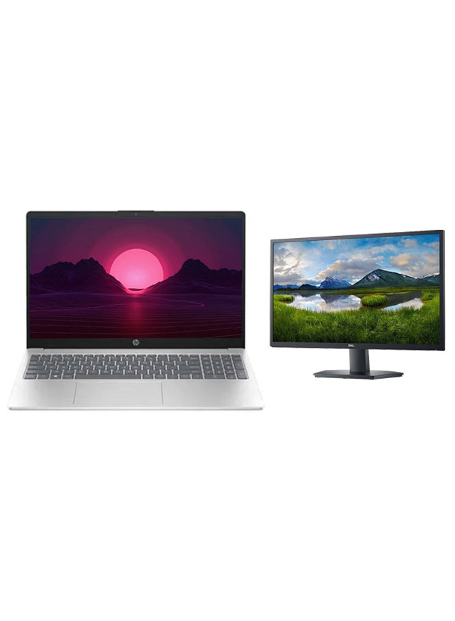 HP - 250 G10 Laptop With 15.6-inch Full HD Display, Core i3-1315U Processor/16GB RAM/512GBGB SSD/Windows 11/Intel Iris Xe Graphics + 210-AZKS/SE2722H Monitor With 27 Inch Full HD LED Display English/Arabic Silver - Image 1
