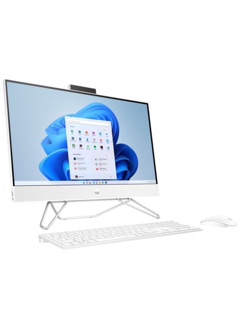 HP - All-in-One 27-Inch Touchscreen Desktop, AMD Ryzen 7 5700U Processor/32GB RAM/1TB SSD/Intel Iris XE Graphics/Windows 11 Home English White, Includes Keyboard and Mouse English White - Image 1